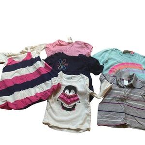 Girls tops lot and one sweater - size 12-18m